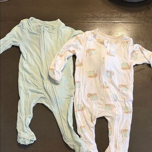 Cloud Island Snail Print and Light Blue Footies